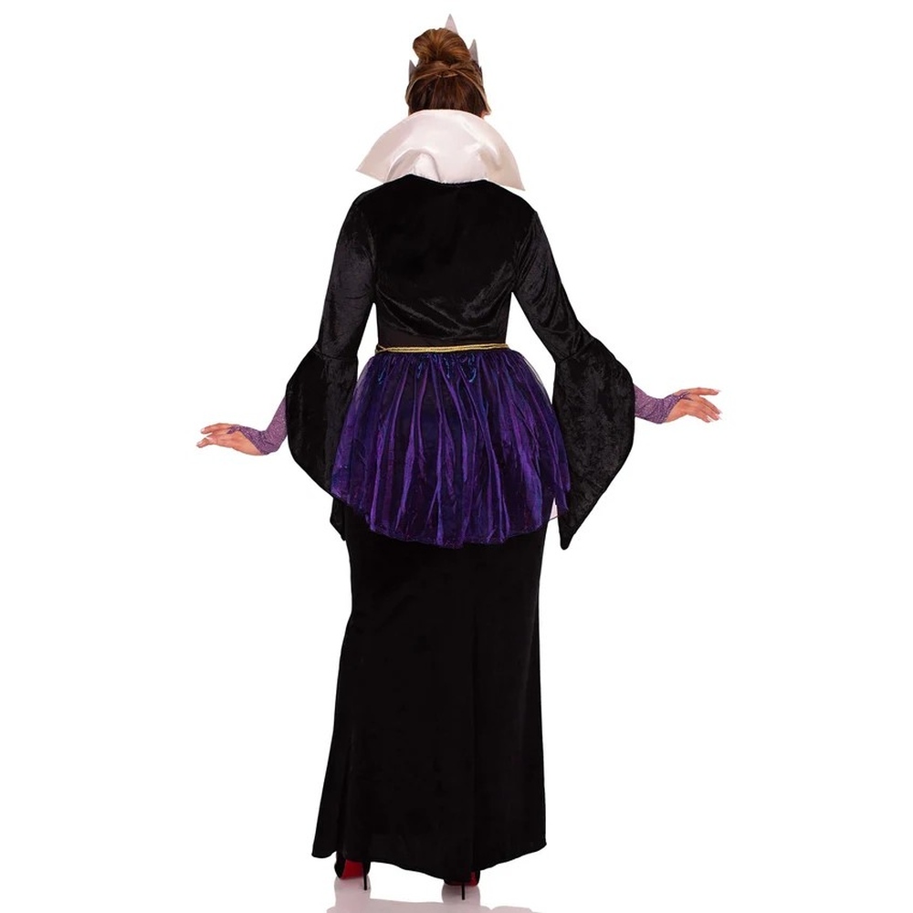 Leg Avenue - Evil Queen HighSlit Gown Kostuum - Zwart/Paars